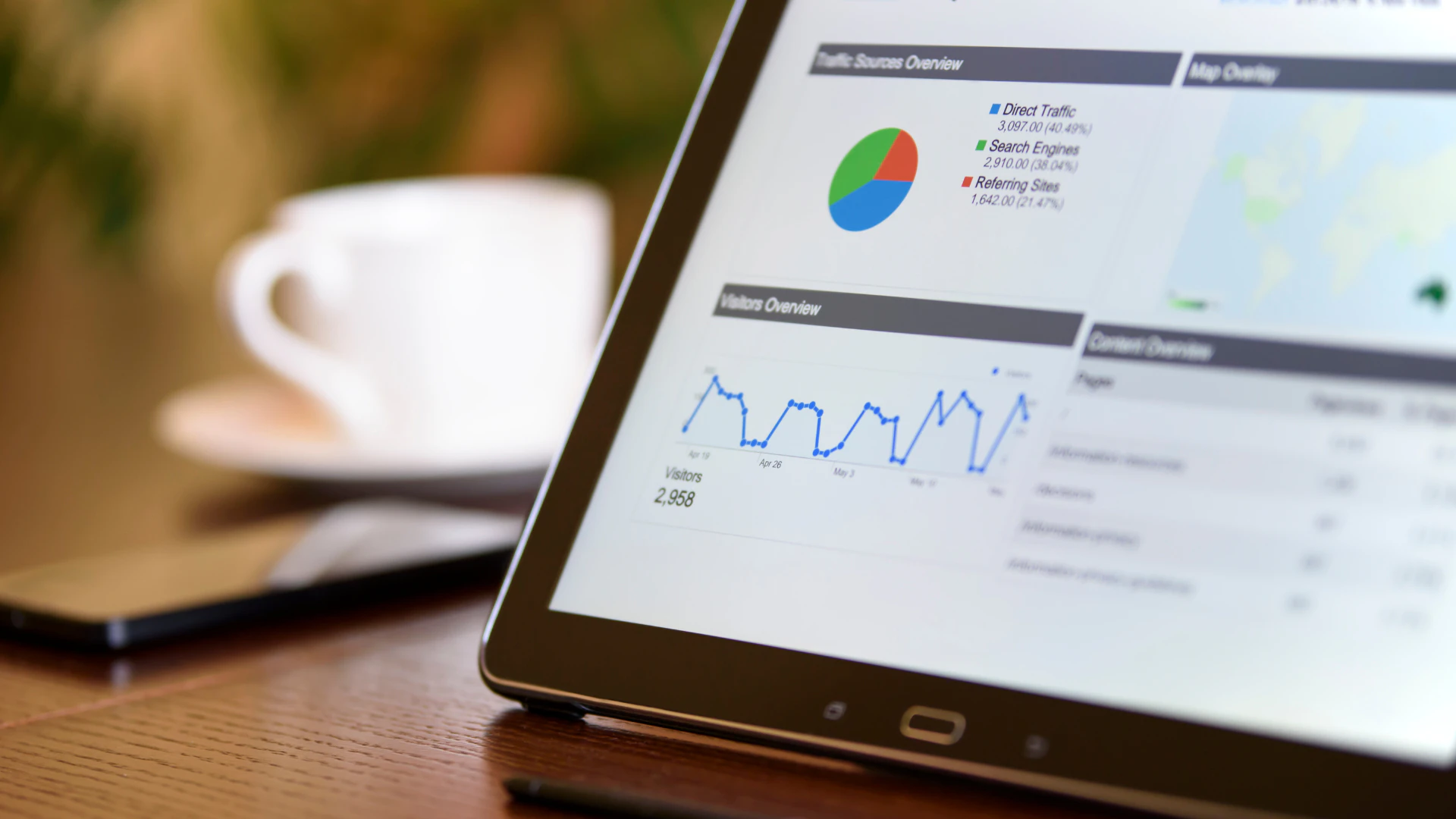 Panel digital con indicadores para seguimiento de gestión